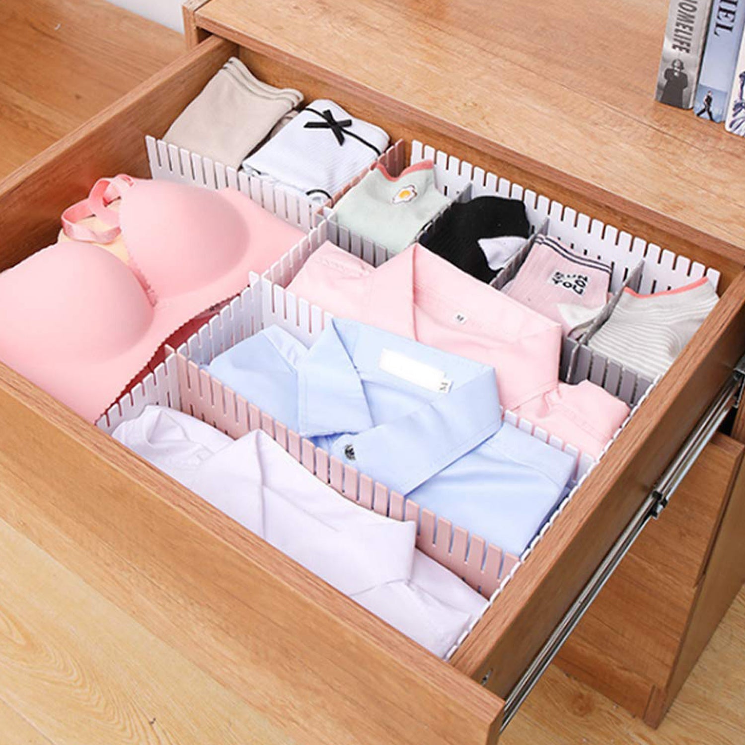 4146 Storage Box Drawer Organizer Drawer Cupboard Divider | Grid Closet Sorting Partition | Plastic Strips Separators box organizer (4 Pc Set ) 4146 Storage Box Drawer Organizer Drawer Cupboard Divider | Grid Closet Sorting Partition | Plastic Strips Separators box organizer (4 Pc Set )